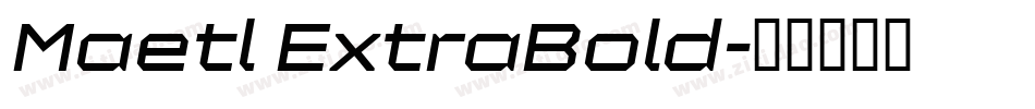Maetl ExtraBold字体转换